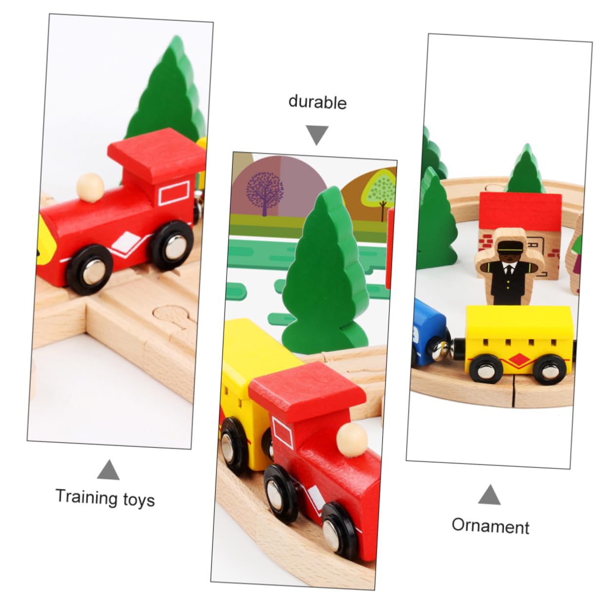 1 Set Di 32 Pezzi Puzzle Giocattoli in Legno Di Faggio Vagone Ferroviario Giocattoli Educativi Puzzle Per Bambini