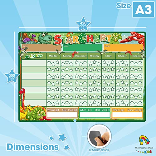 TMS Magnetic Reward Chart for Children, Star Chart for Recognising and Inspiring Good Behaviour in Toddlers, Kids - Image 3