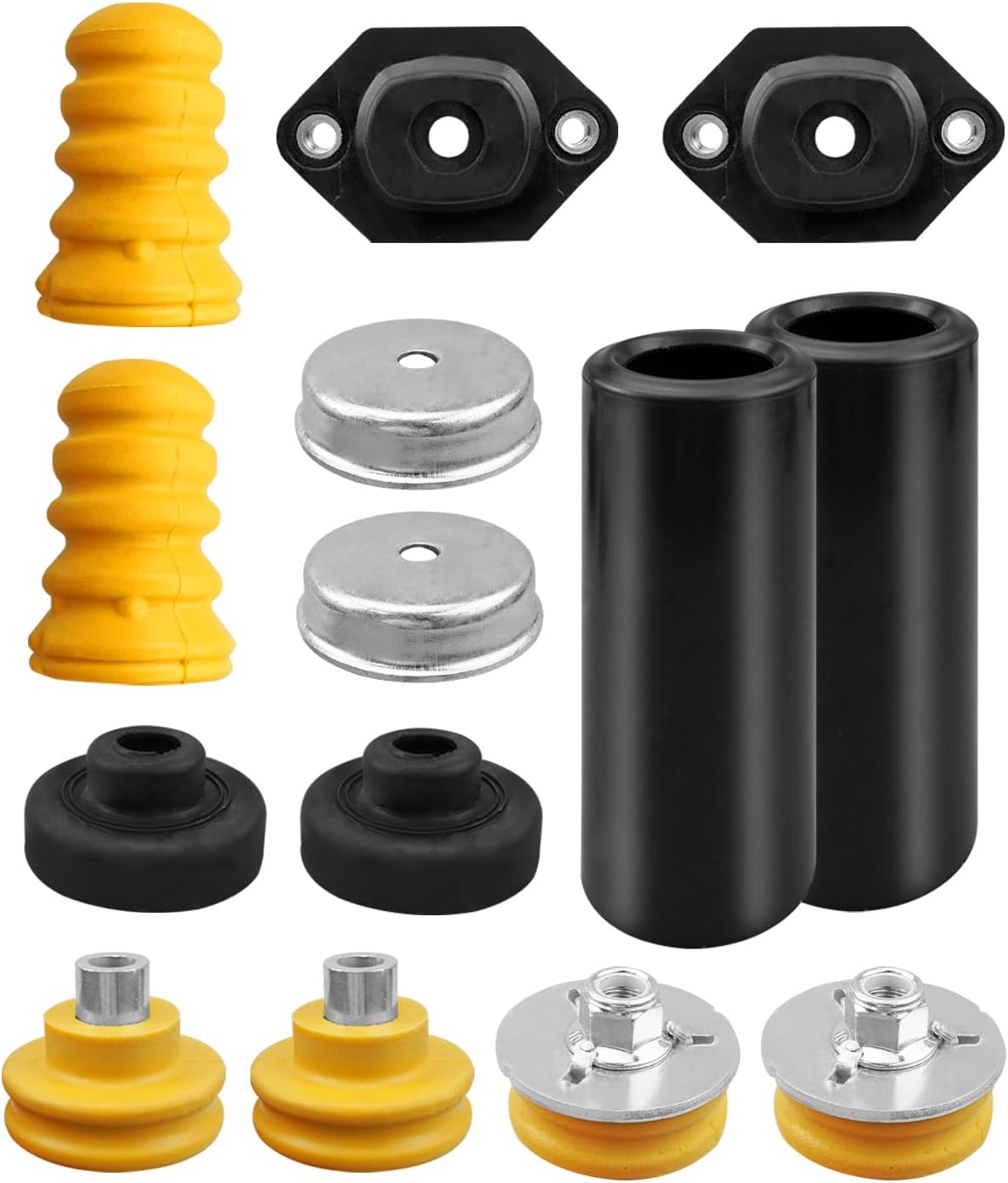 Rear Upper Lower Shock Mount Absorber and Bump Stops Kit Fit for BMW E82 E87 E88 E90 E92 325xi 328i etc, Replace 33526768544 33536767334 33506771737 33506771738 33506767010