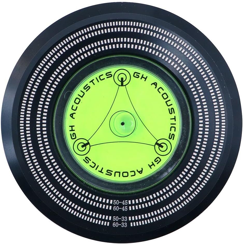 DollaTek 50/60Hz Bubble Level Speed Detection Turntable LP Vinyl Disc Alloy Record Weight Stabilizer Clamp - Black - Image 4