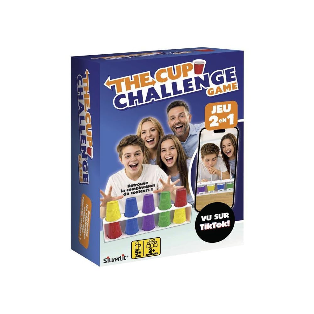 Silverlit The Cup Challenge - Gioco da tavolo 2 in 1 con timer, 8+