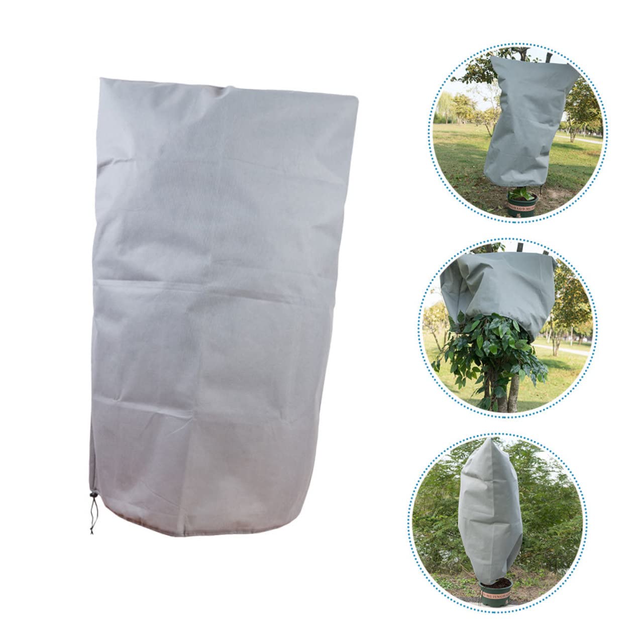 KONTONTY Durable Winter Plant Cover with Drawstring Frost Protective Bag for Shrubs and Fruit Trees Breathable Non-woven Garden Protection Cover - Image 2