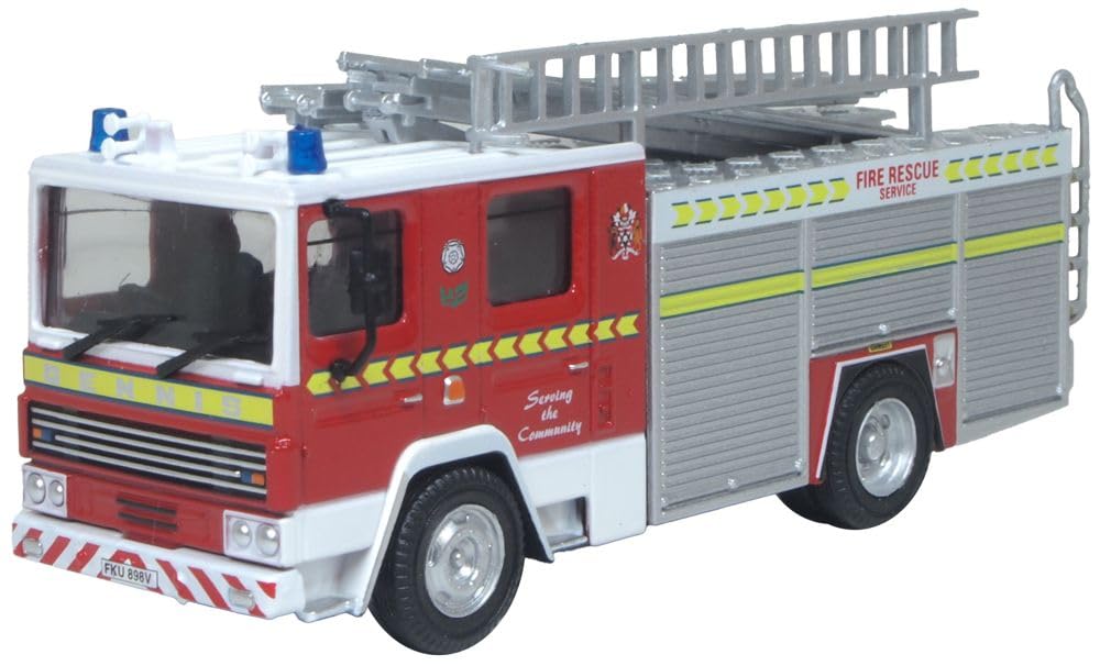 Oxford Diecast, Fire Truck, Dennis RS South Yorkshire Fire & Rescue Service, 1:76 Scale Model, Fire Service Theme, Adult Collectible