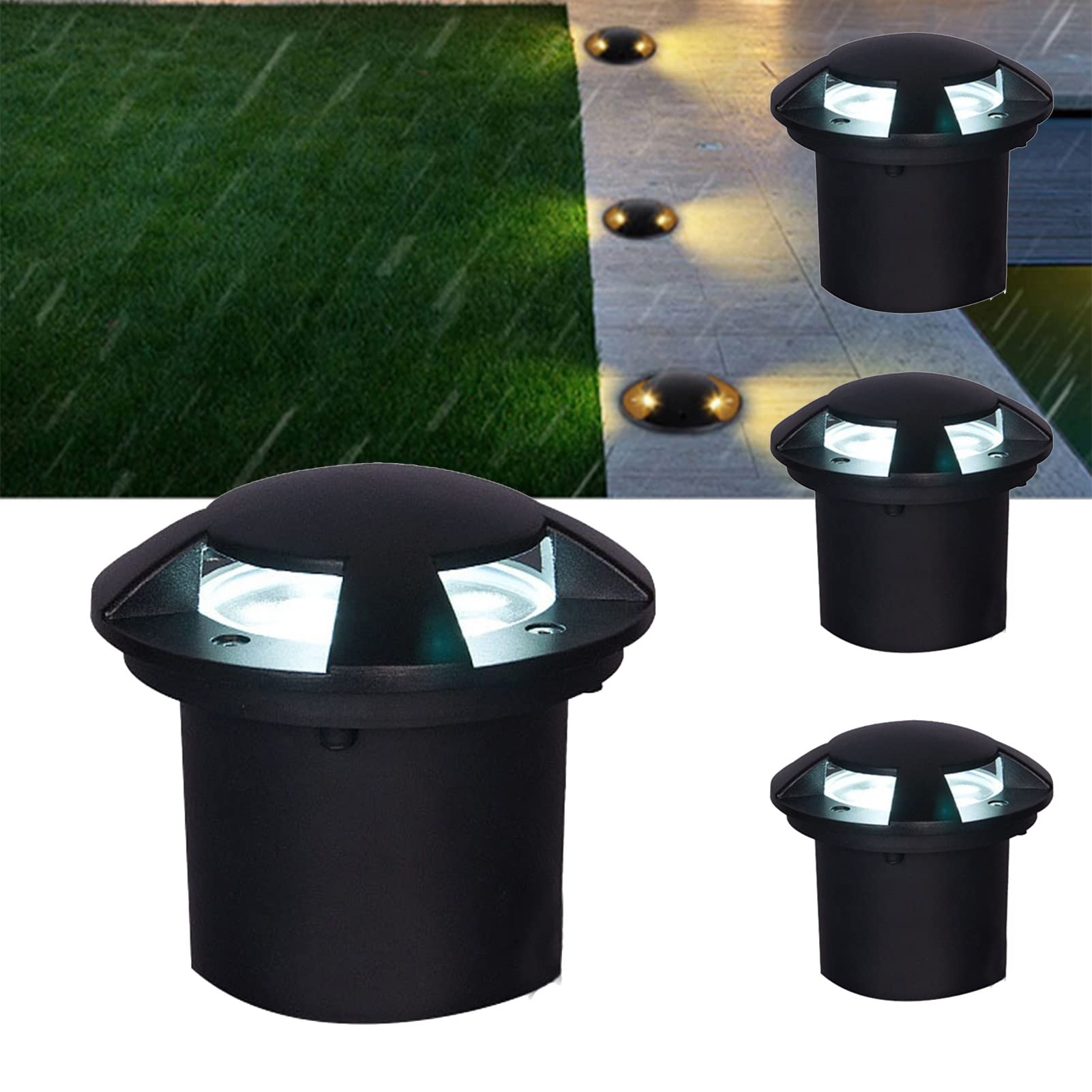 LGJEGD LED Landscape Lighting Pathway 12V Low Voltage Wheel Well Lights IP67 Waterproof 3W Driveway Lights Side Glow, 4Pack (Color : Purple, Size : Single Opening)