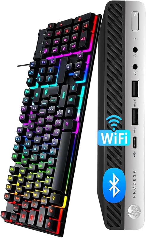 HP ProDesk 600 G4 Mini Business Desktop PC(Renewed) | Windows 11 Pro, Intel Core i5-8500T, 8 GB DDR4 SDRAM, 256 GB SSD, USB WiFi, USB Bluetooth, Keyboard and Mouse