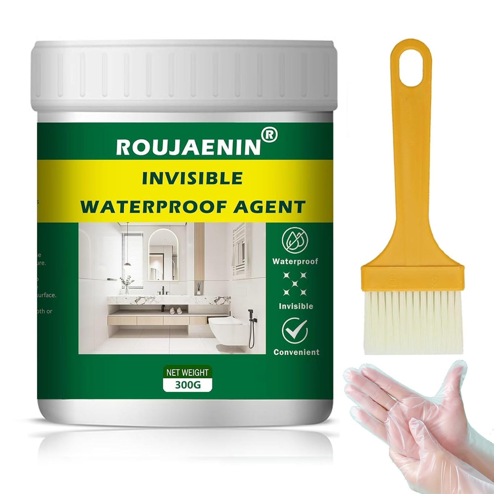 300G Invisible Waterproof Sealant, Anti-Leaking Clear Insulation Sealant Super Strong Anti-Leakage Agent, For Roof,Bathroom, Patio Sealer Outdoor, Indoor