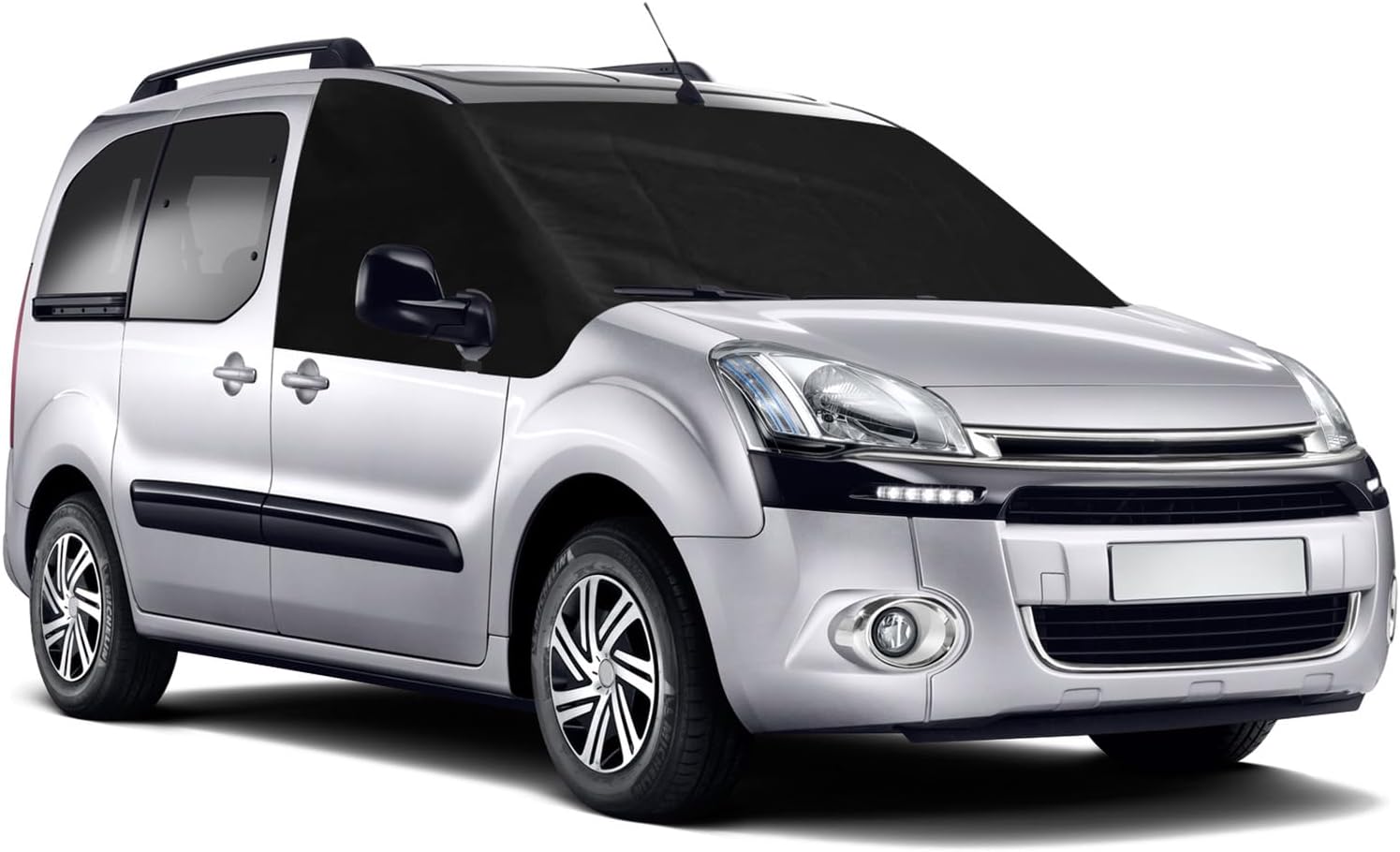 Car Windscreen Cover Replacement for 2008-2018 Citroen Berlingo 600D Luxury Windscreen Sun Protection 100% Blackout Blocks UV Rays Weatherproof Windscreen Wrap Cover