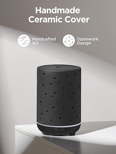 Miniatura 9 de InnoGear Difusor de aceite esencial, difusor de cerámica de 5.1 fl oz, difusor de aire ultrasónico, humidificador de niebla fría, difusor de