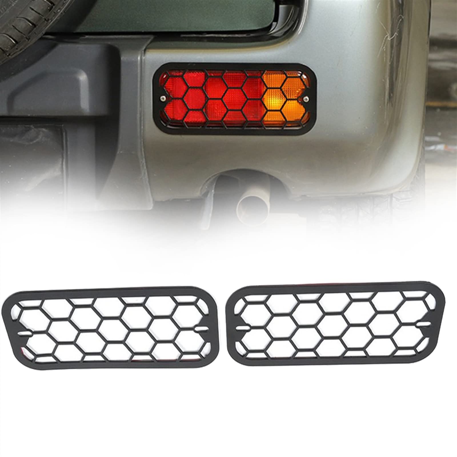 Cubierta de luz antiniebla protectora: rejilla trasera para coche Suzuki Jimny 2007-2017 8