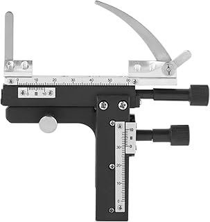 SALUTUYA Microscope Calipers Professional Attachable Mechanical X-Y Moveable Stage Caliper High Precision with Scale for Microscope