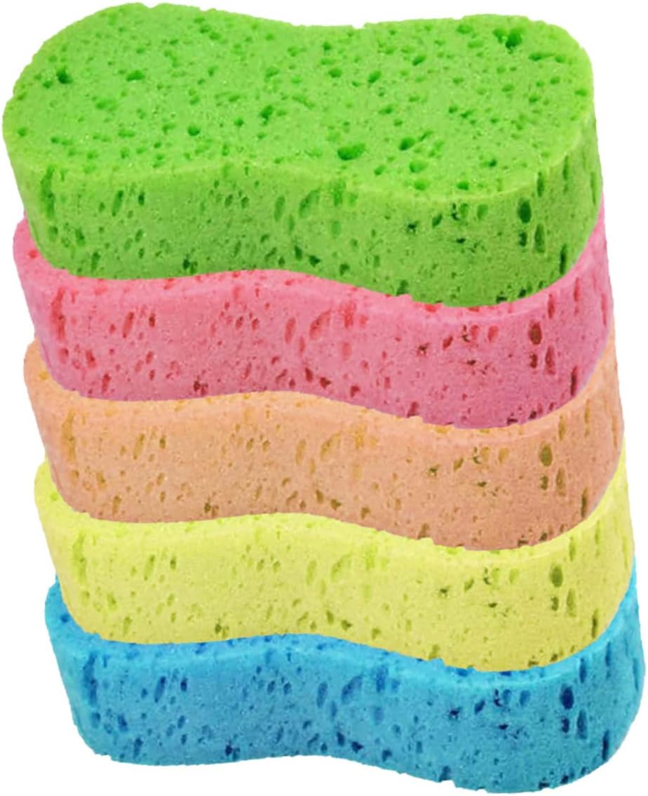 Gatuida Car Wash Sponges Bone Design 5 Piece Sponge Set for Washing