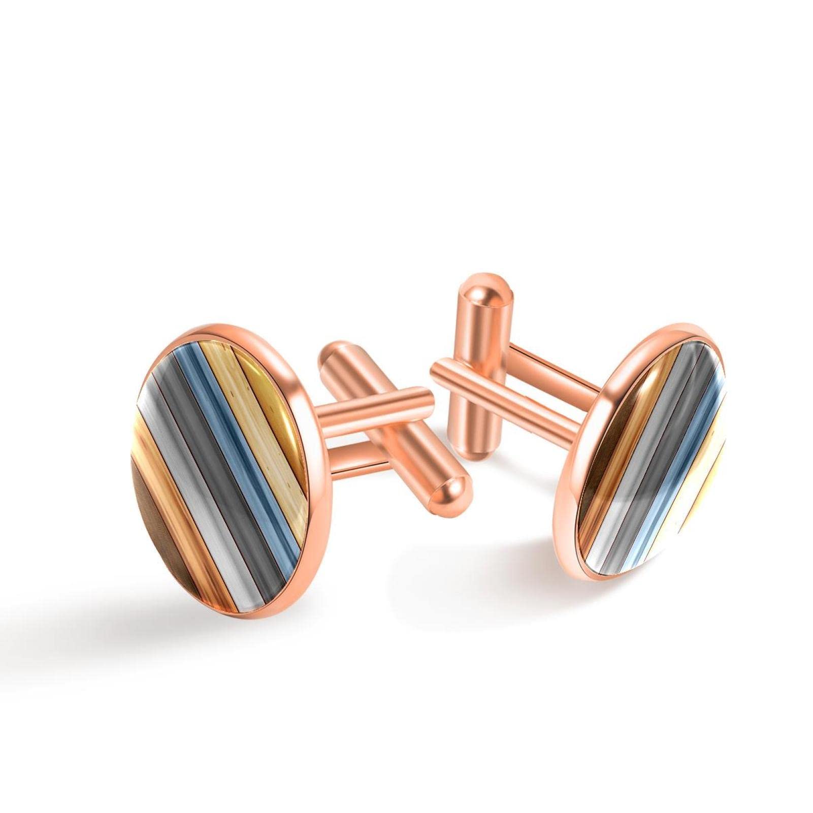 Generic Gemelos personalizados de madera para esmoquin de boda, 20mm*20mm, Acero inoxidable, Cuarzo creado