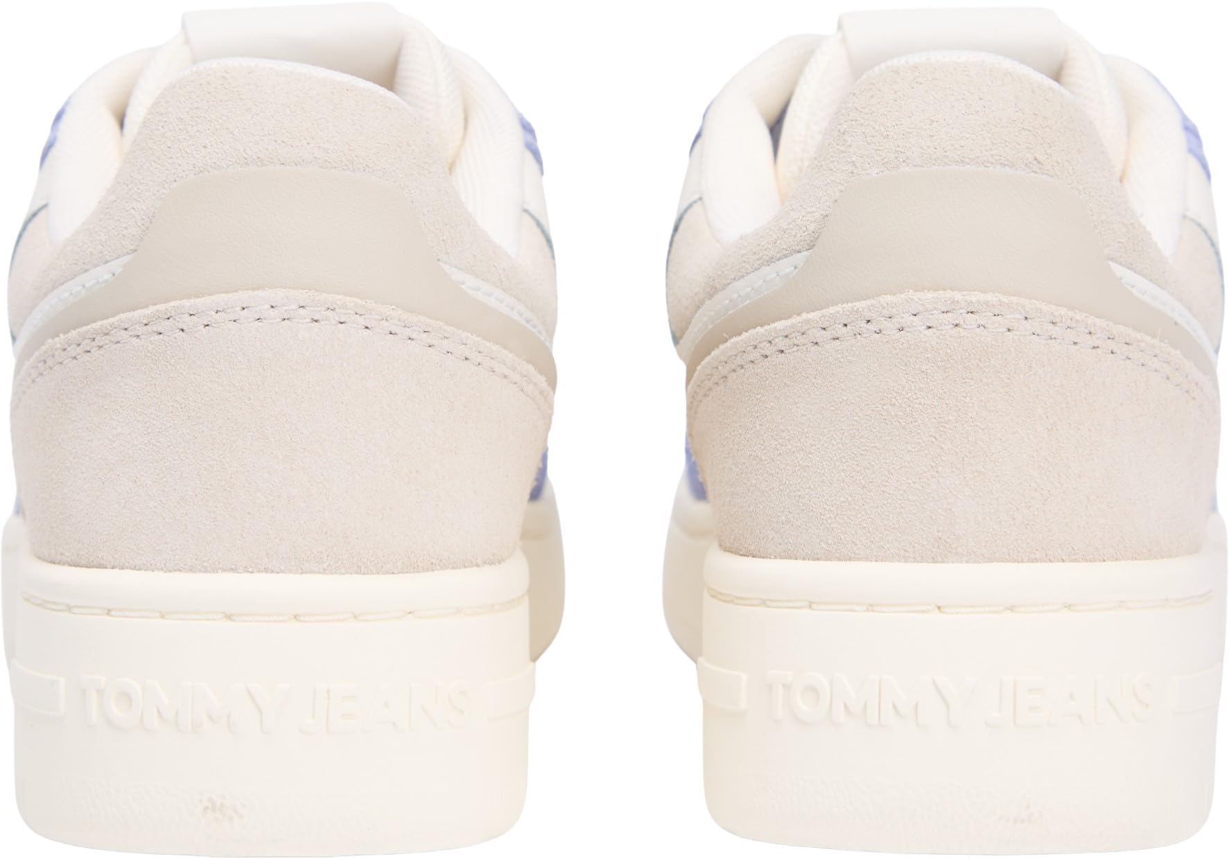 Tommy Jeans Donna Sneakers con Suola Alta Retro Basket con Lacci, Multicolore (Gulf Sand/Periwinkle Dust), 40