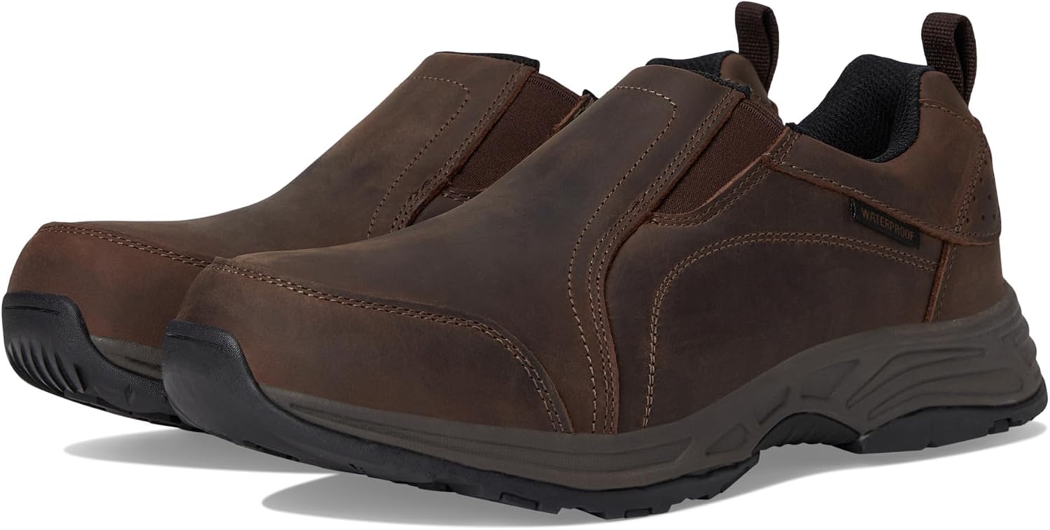 Propét Men's Cash North Slipon Waterproof Shoe, Brown 10.5 X