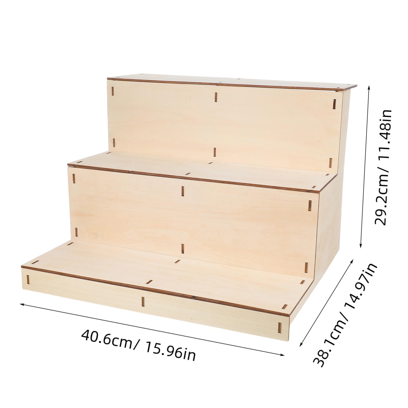 Mehrstufiger Holz Präsentationsständer, Rustikal, für Parfüm und Blumen