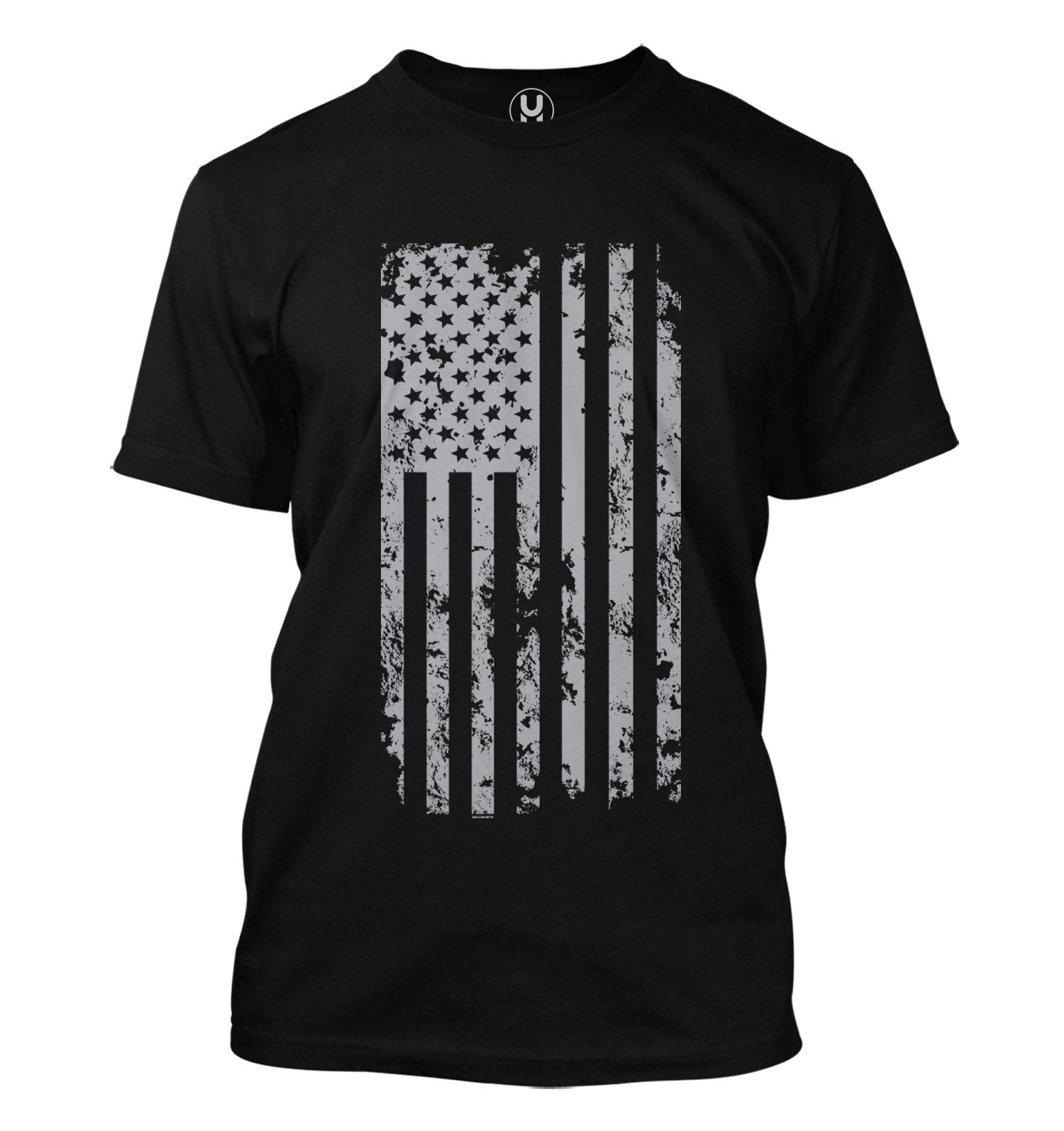 Haase UnlimitedSilver American Flag - USA Patriotic Freedom Men's T-Shirt