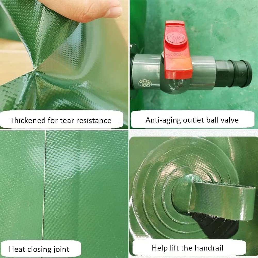 Portable 1000L Outdoor Water Collector Tank - Rain Catcher for Drought Resistance & Fire Fighting, Durable Water Barrel for Emergency & Gardening Use