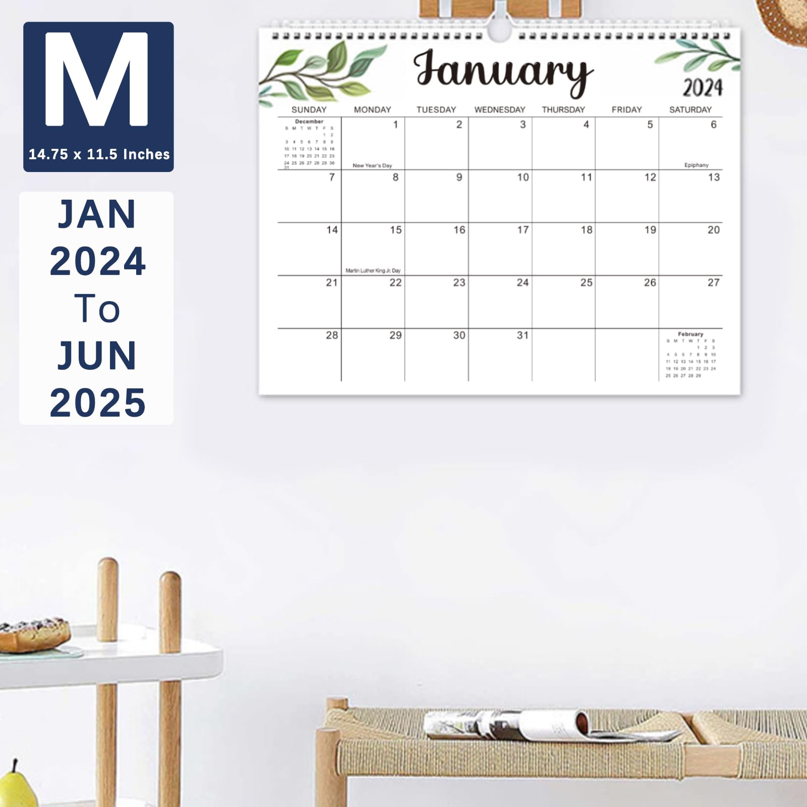 Amazon.com: Wall Calendar 2024-2025 14.75''X 11.5'',January 2024 - June 2025, 16-Month Calendar 2024, Twin-Wire Binding + Hanging Hook + Thick Paper : Office Products amazon-com-wall-calendar-2024-2025-14-75-x-11-5-january-2024-june-2025-16-month-calendar-2024-twin-wire-binding-hanging-hook-thick-paper-office-products