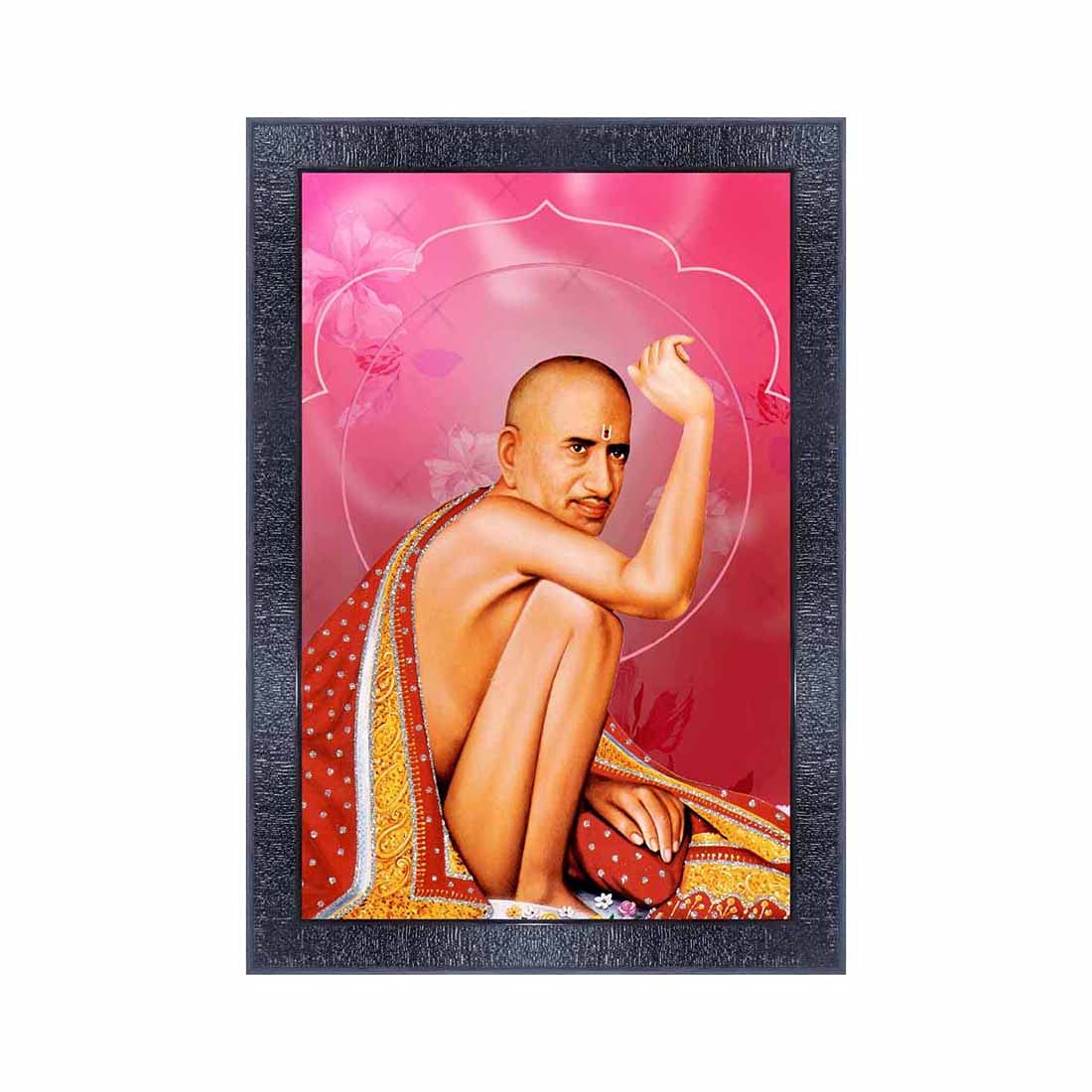 pnf Shri Gajanan Maharaj Wall Painting Synthetic frame-20490(10 * 14inch,Multicolour,Synthetic)