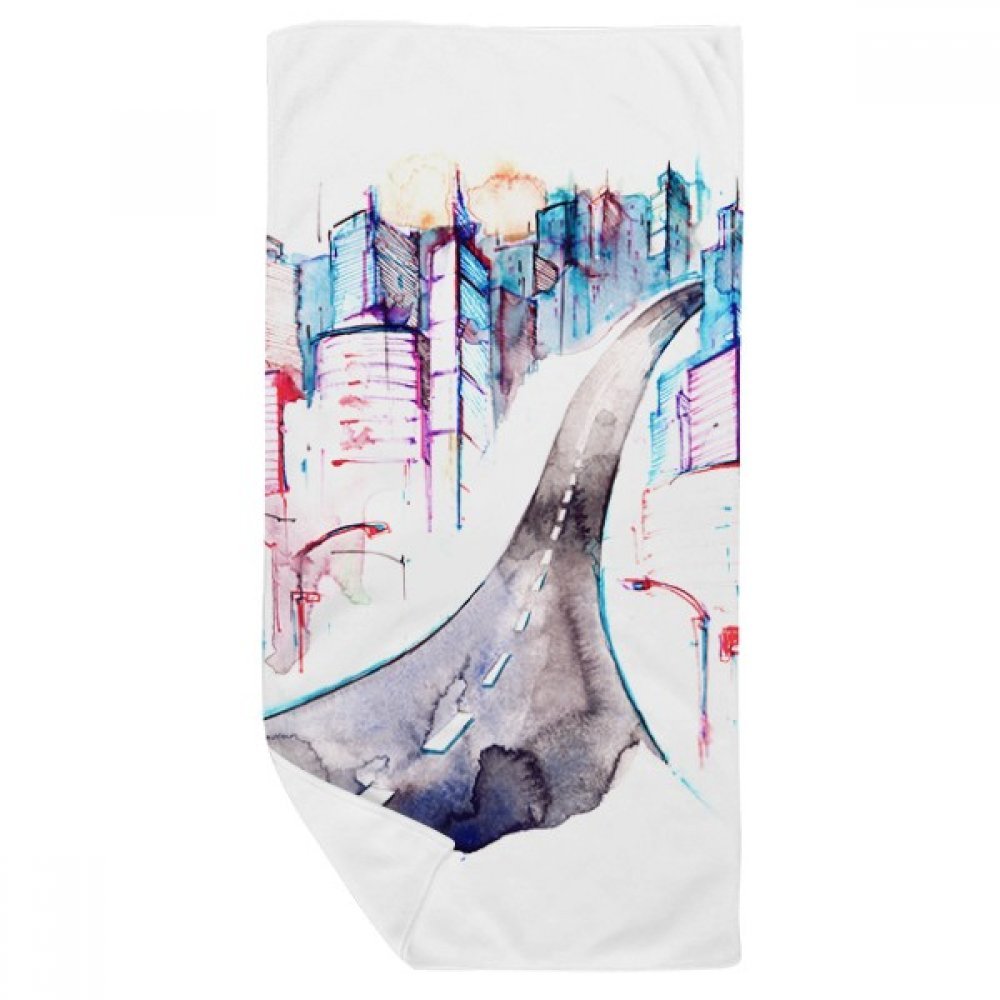 Serviette de bain multicolore 35x70cm idéale pour le sport le voyage et la toilette du visage