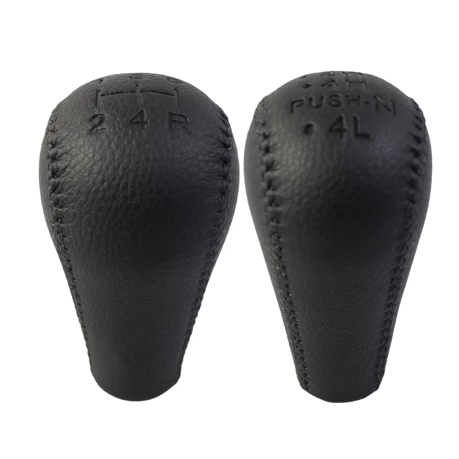 GHQFROP Transmission Gear Shift Knob for Nissan for Patrol GU Y61 Gear Shift Knob Gaiter Lever Shiter Head 5Speed Manual Transmission Car Gear Stick Knob(Black 2Pcs)