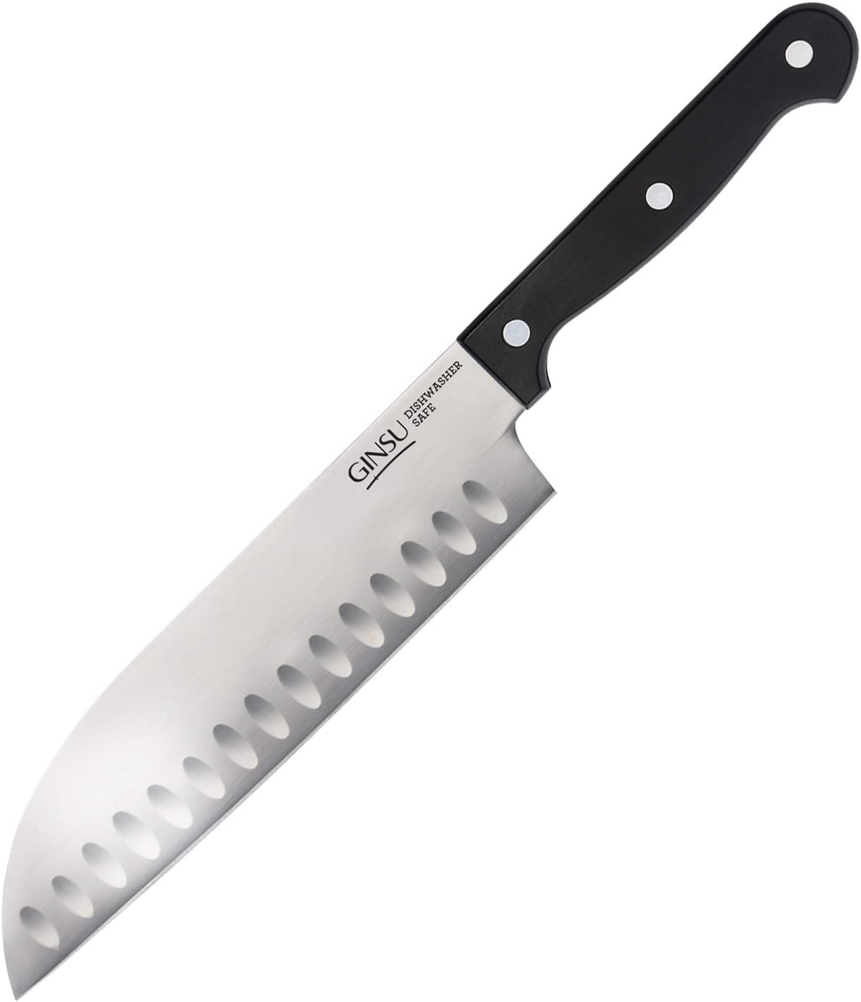 GINSU Kiso Dishwasher Safe 7"" Santoku Knife, black (KISKBDS0014) Home & Kitchen