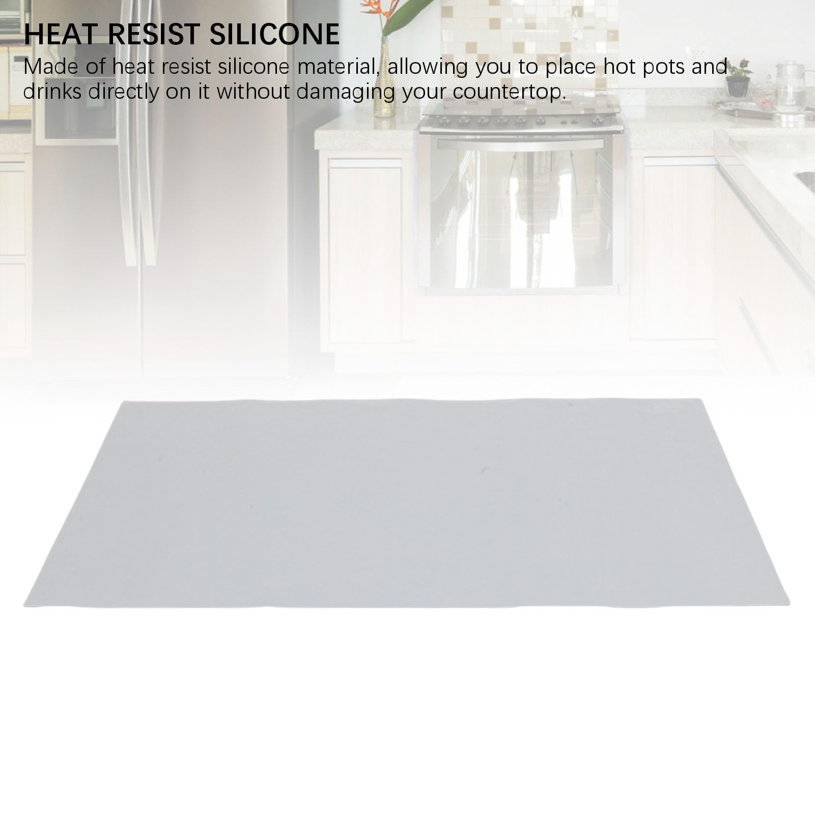 Ejoyous Tapis en Silicone de 36 Pouces pour Comptoir de Cuisine Tapis de Comptoir en Silicone Résistant à la Chaleur 35,4 X 23,6 Pouces Antidérapante et Facile à Nettoyer pour de Cuisine, Table à