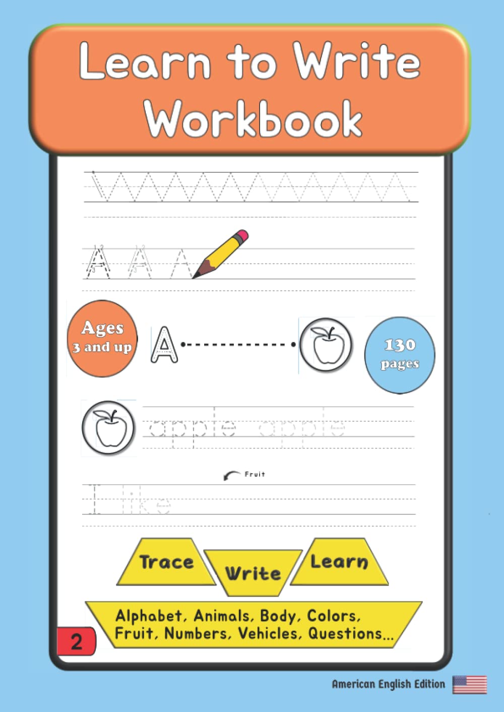 Trace letters of the alphabet and words. Complete learn to write ...