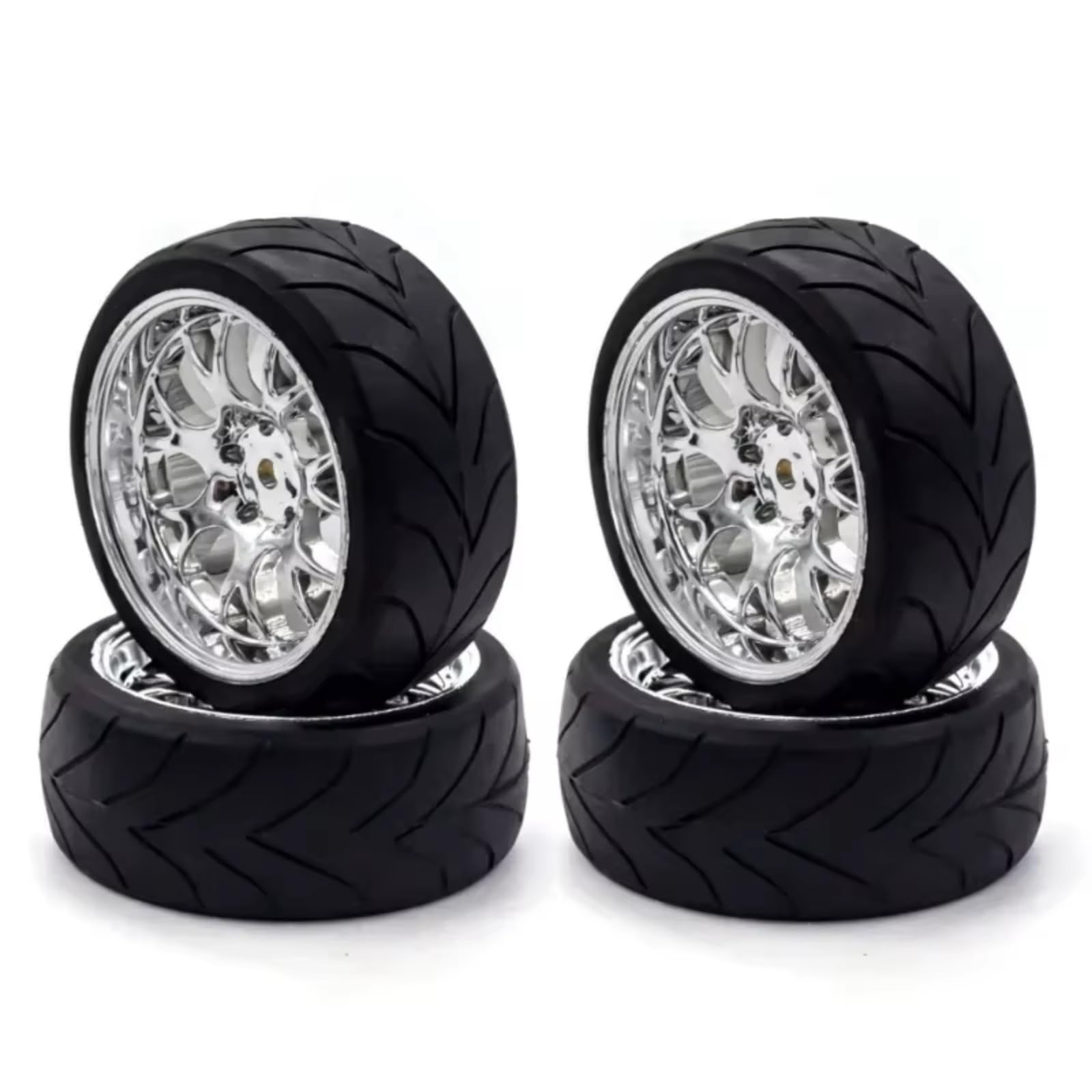 Compatibile con Redcat per HPI per Tamiya per HSP 1/10 RC Auto Aggiornamento Parti di Ricambio Accessori Pneumatici Ruote Cerchi 12mm Mozzo Esagonale Ricambi RC