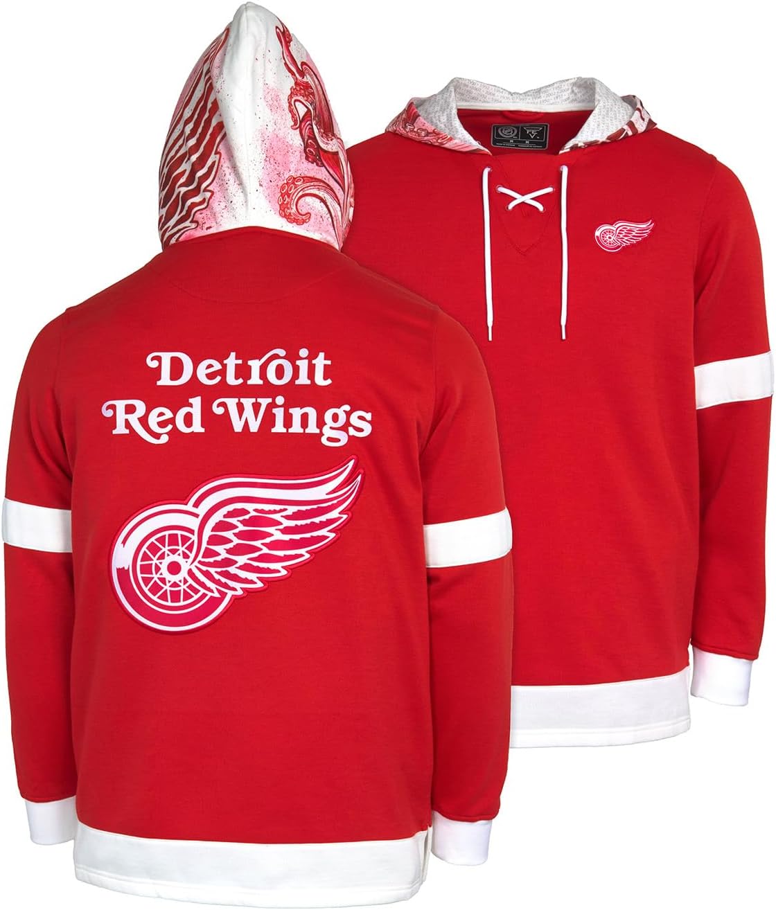 FE NHL unisex-adult Detroit Red Wings Lace Up Hoodie