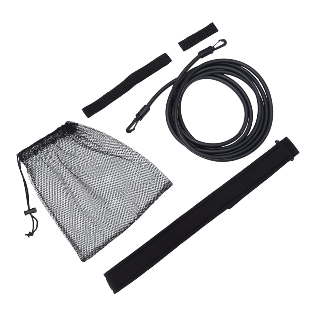 KESYOO 1 Set Adjustable Swim Resistance Belt Elastic Exerciser for Strength Training Swimming Durable Black Bungee Cord with Safety Strap for Enhanced Endurance