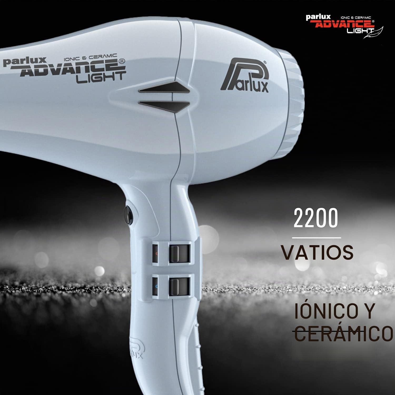 Parlux Advance Light - Secador de pelo ionico, Gris (Ice)