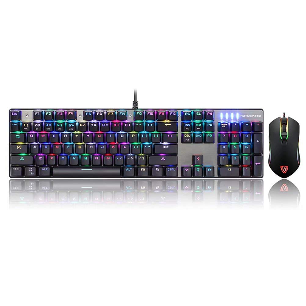 Gaming tastiera USB via cavo RGB retroilluminazione tastiera meccanica combinata del Mouse per Computer Laptop giochi del giocatore