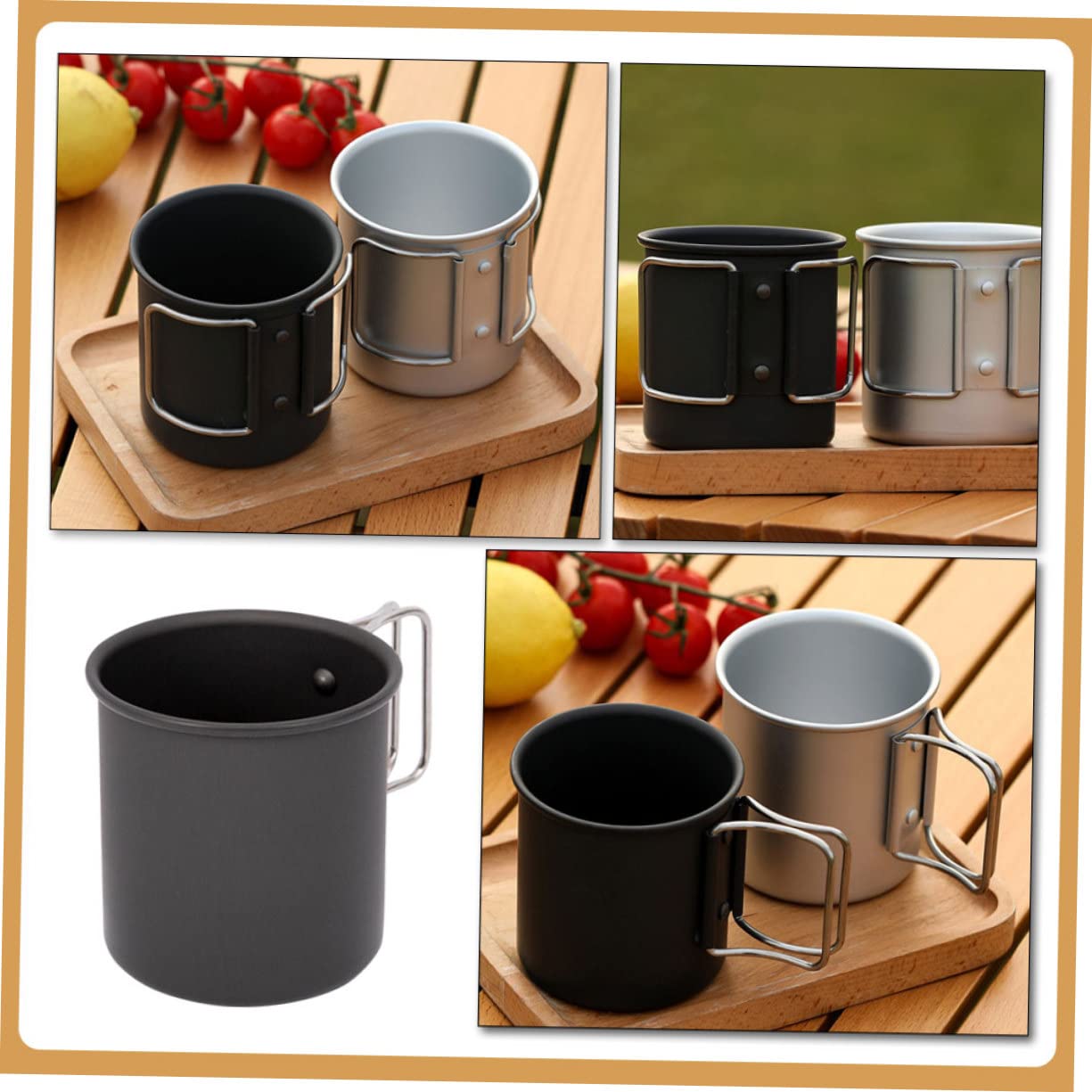 Yardwe 4pezzi Tazza Da Campeggio Portatile Per Bevande Calde e Fredde Bicchiere Per Attività Outdoor Per Picnic e Viaggi