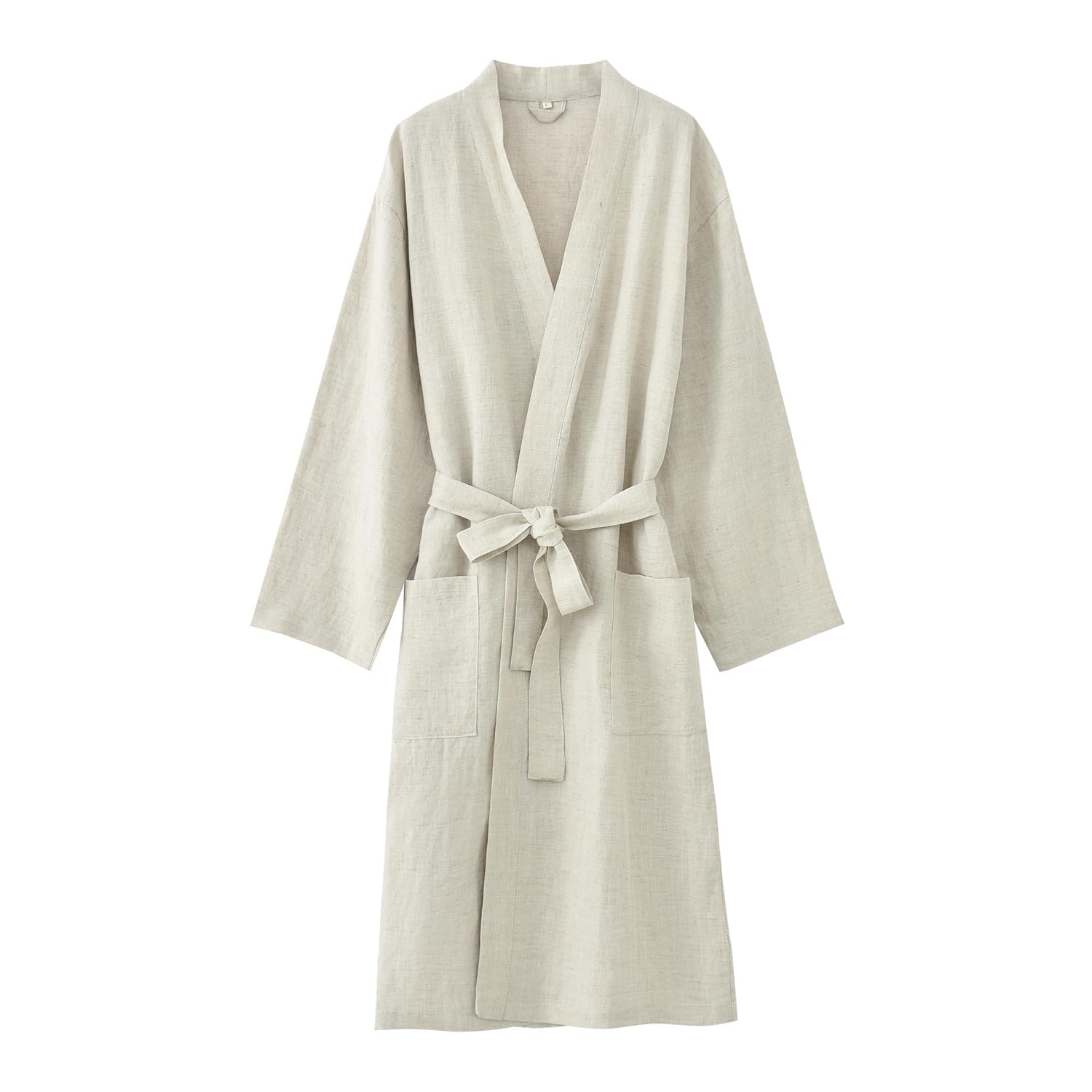 RAKUYUME Peignoir de Bain Femme Homme Unisexe en Lin & Lyocell - Confort Doux Style Kimono pour Couple respirable été
