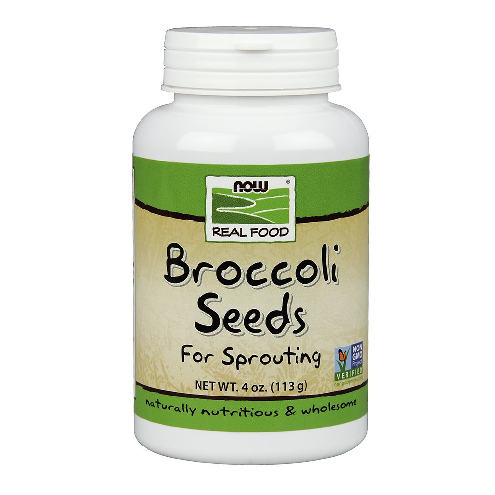 NOW Foods Broccoli Seeds Sprout, 4-Ounce (Pack of 4)