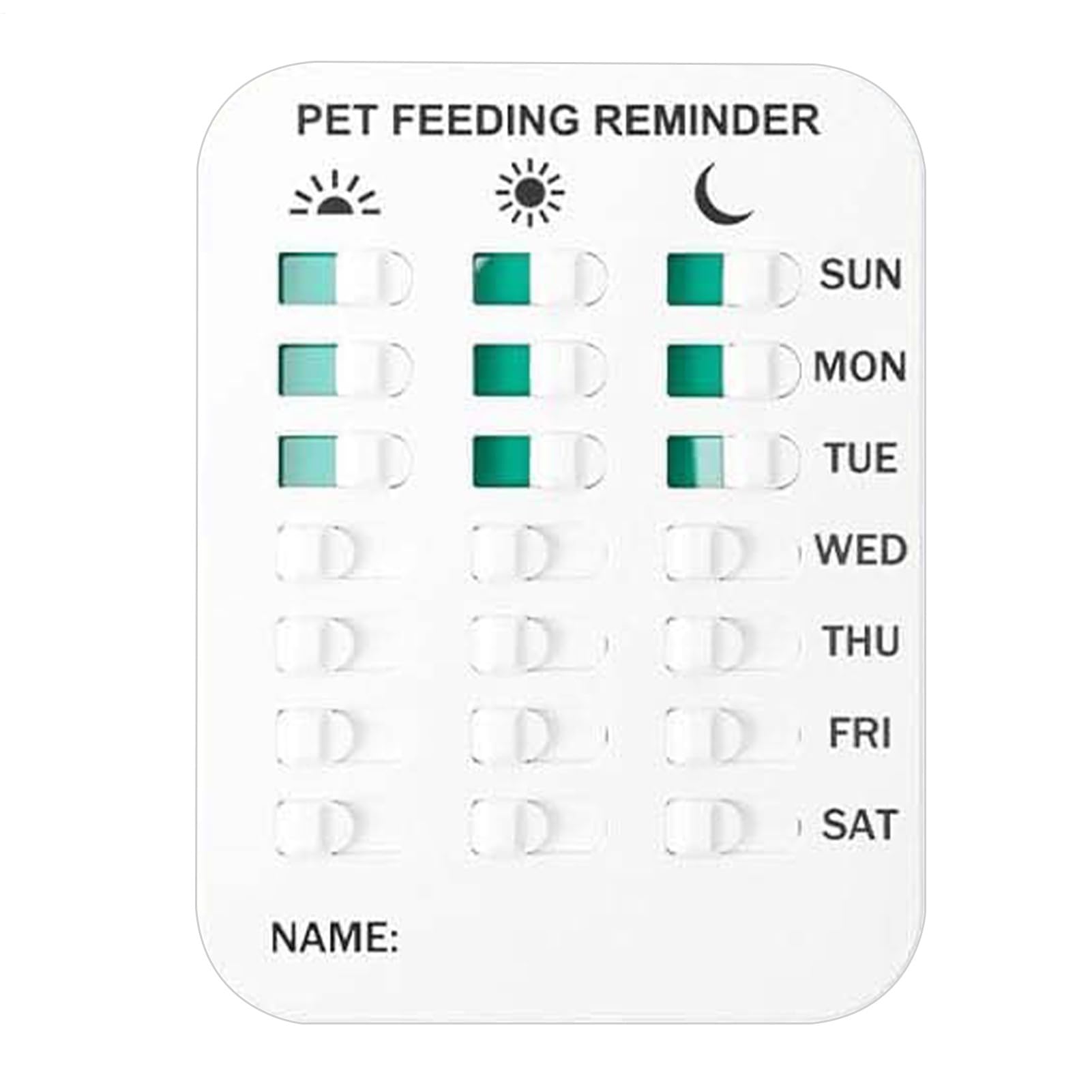 Did You Feed the Cat Trackers, Magnetic Pet Feeding Reminder, Daily Indication Chart Did You Feed the Dog Cat Trackers Sticker, 3 Times A Day Cats Dog Pet Feeding Chart T-racker Reminder Sticker