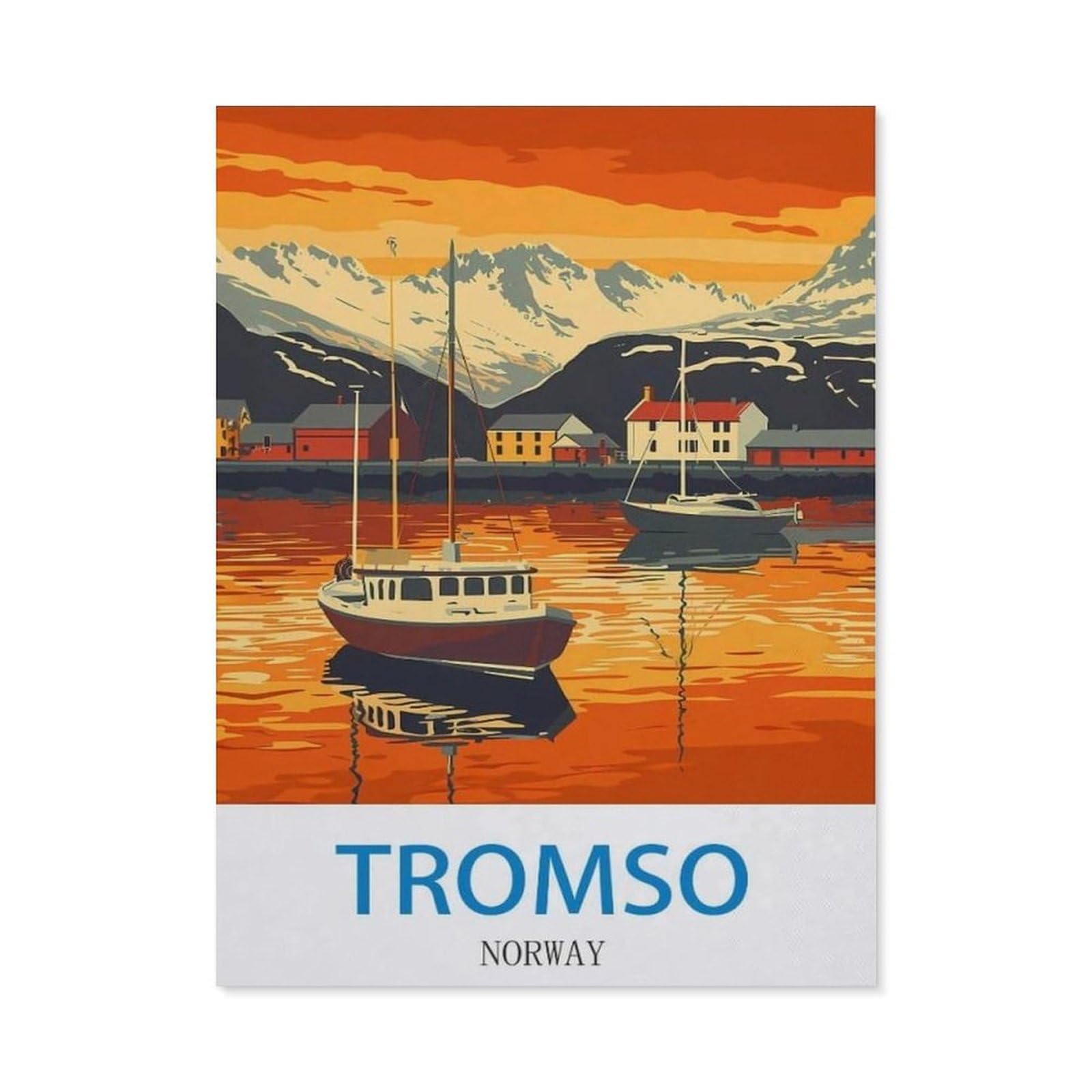 Tin Sign，Tromso Norway，Personalized Tin Sign Vintage Sign for Wall Outdoor, Indoor, Street, Office, Home,Bar Man Cave Decor(15x30cm）6x12 inch-ED20
