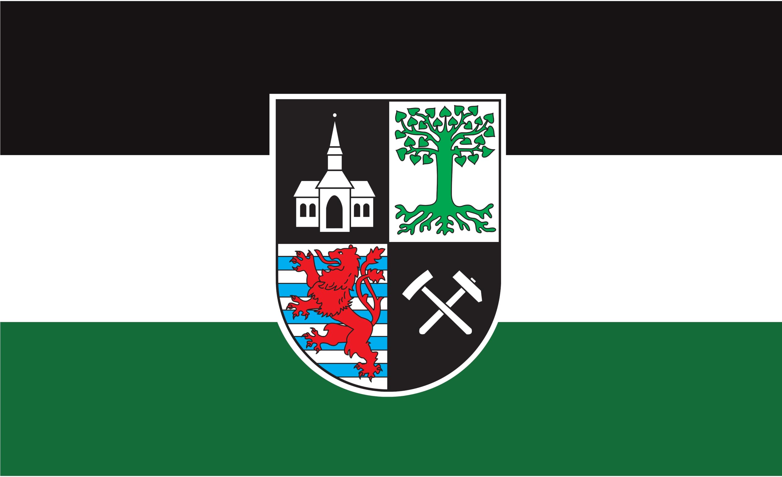 Gelsenkirchen flaga Nadrenii Północnej-Westfalii - charakterystyczny motyw chusta na flagę okrętową / 150 x 90 cm