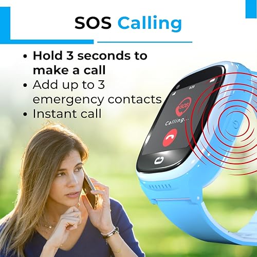 Miniatura 6 de Reloj inteligente para niños, rastreador GPS y reloj de teléfono, llamadas, texto, cámara, modo escolar, alertas SOS, podómetro, controles