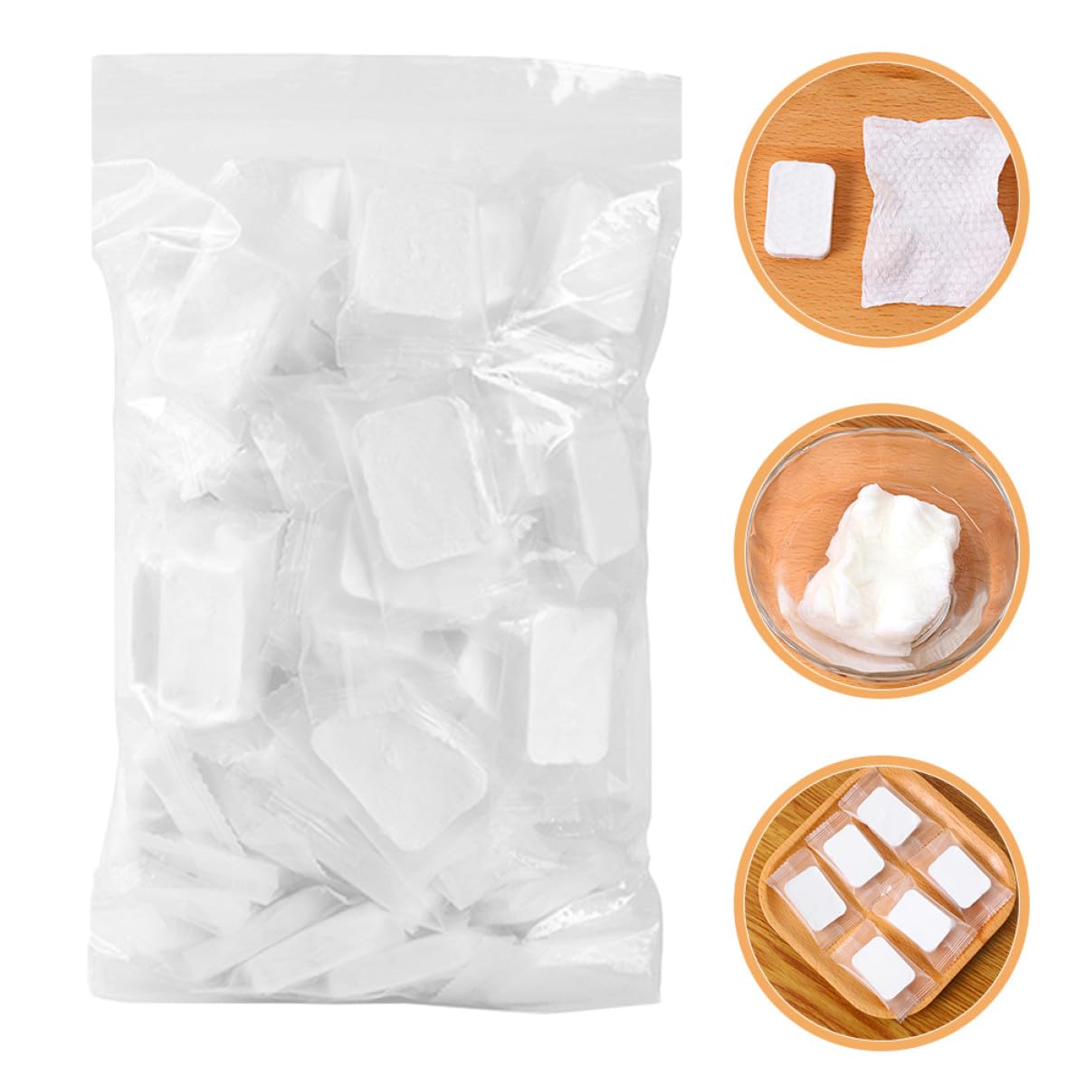 Anneome Pannolini Struccanti Compressi Non Tessuto, Tonalità Bianca, Testurizzazione per Pelli Sensibili – 50 Pz per Donna