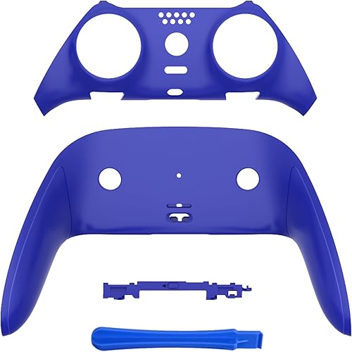 Vista 13 de eXtremeRate Top Bottom Decorative Trim Shell Compatible with ps5 Edge Controller DIY Replacement Front Back Clip Shell, Custom Scarlet Red Plates