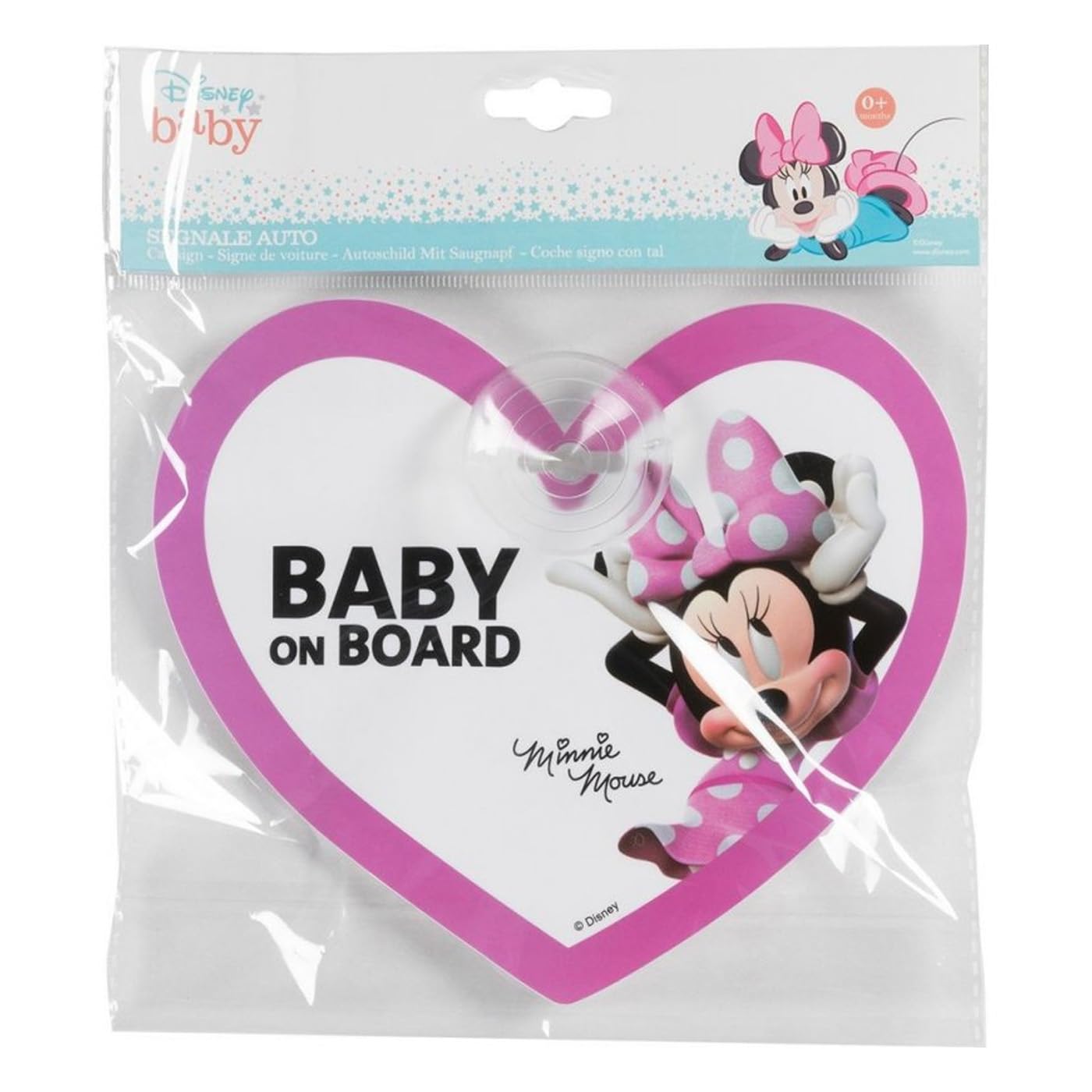Segnale Auto Baby On Board Minnie Topolina Attacco A Ventosa - 4