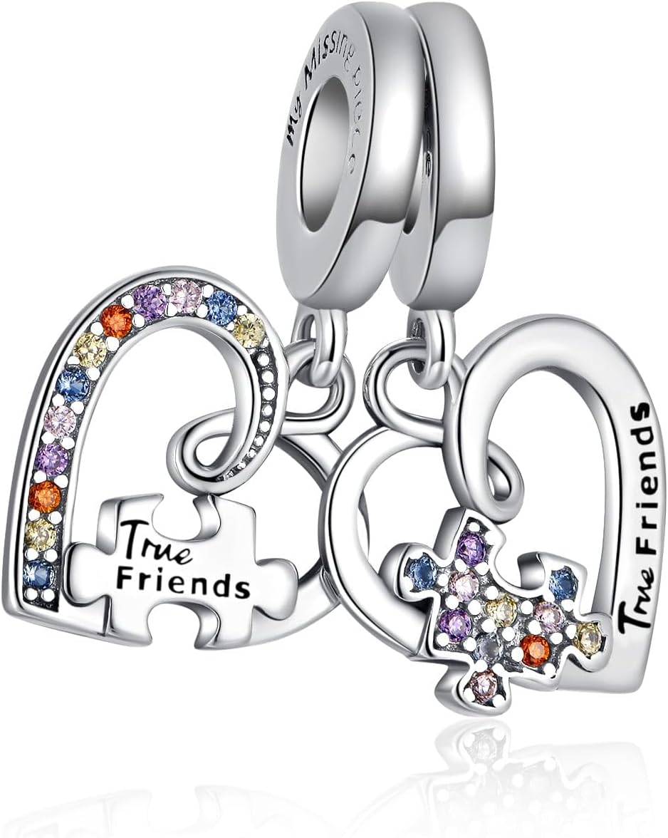 Bible Family Mom Wife Love Heart Dangle Charm 925 Sterling Silver Charms fits Bracelets and Necklace Pendant Bead Charms Jewelry Present for Women Family Friends