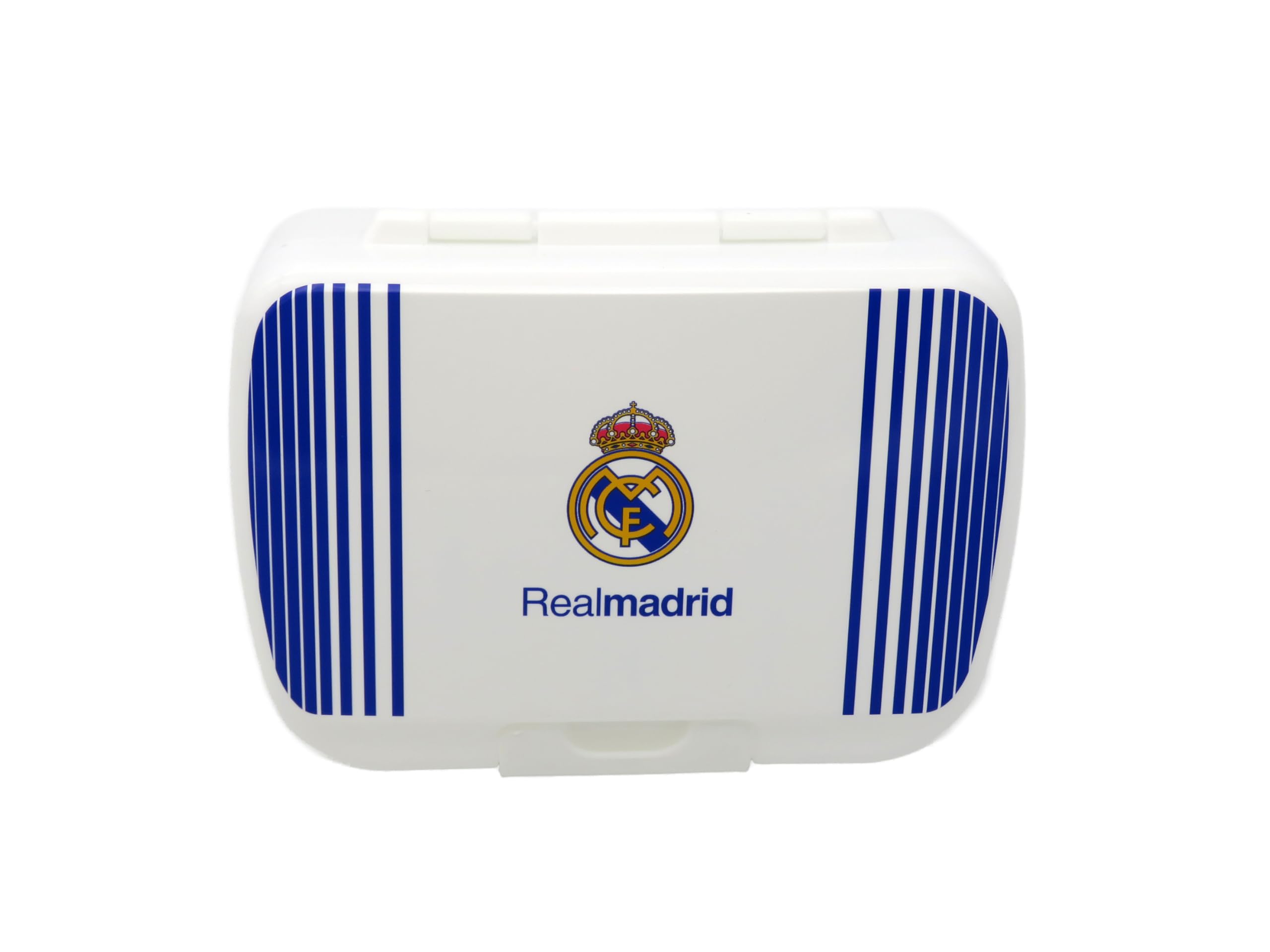 CyP Brands- Real Madrid, Sandwichera, Lonchera, Tartera, Porta Alimentos, Merienda, Color Blanco, Producto Oficial