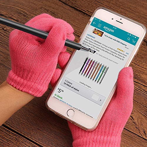 Liberrway Stylus Pen 2 Pack Disc Stylus Fiber Stylus, Rosegold & Black #TOP7