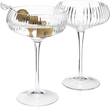 1940 El Morocco Crystal Cocktail Coupe, 2-Piece Gift Box Set