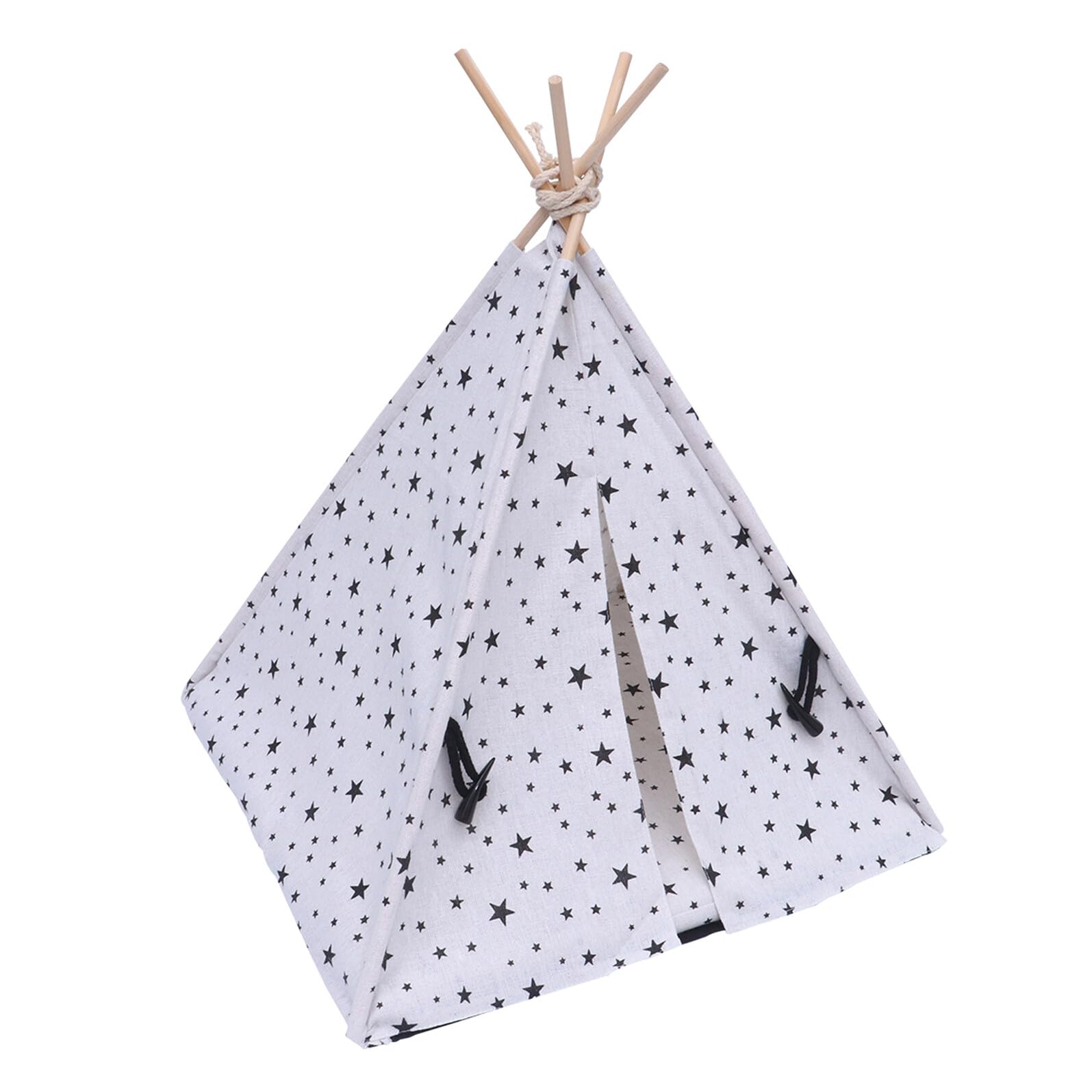 Tente pour animaux portable en bois blanc pour intérieur et extérieur