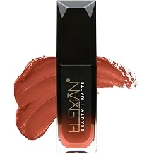 Eleman Beauty Matte Liquid Lipstick Long-Wearing, Ultra-Pigmented Lip Color with Vitamin E Infusion, Soft-Touch, Feather-Proof, Smudge-Proof, Cruelty-Free Cosmetics, 0.19oz Madrid