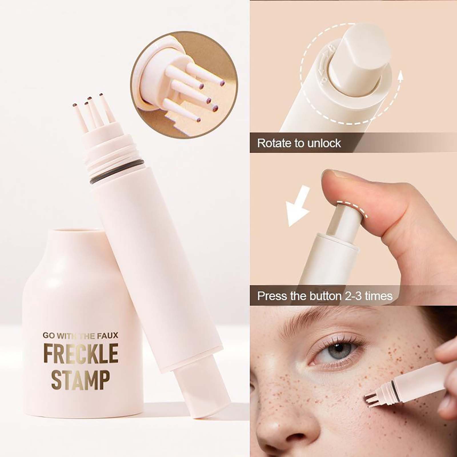 Faux Freckle Stamp Makeup Tool With Precision Tips For Natural Looking Sun Kissed Glow - Image 4